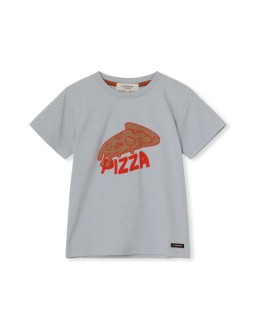 A MONDAY - Pizza T-shirt - Pearl Blue