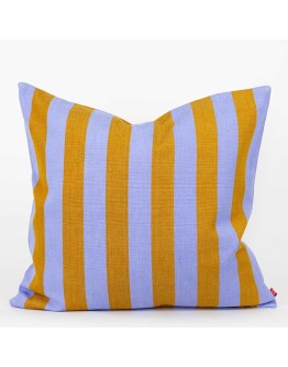 A WORLD OF CRAFT - Kussen EMANUELA inclusief vulling 50x50 cm - Mustard/light lilac