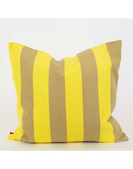 A WORLD OF CRAFT - Kussen FRAN inclusief vulling 50x50 cm - Yellow/beige