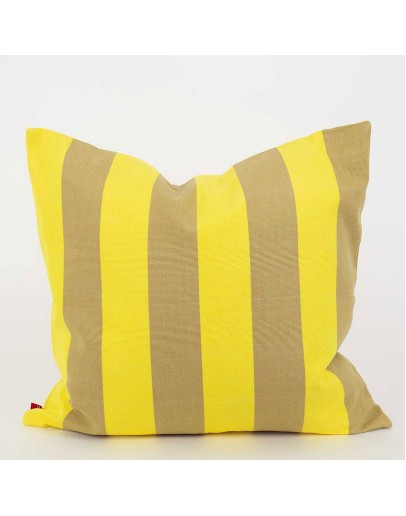 A WORLD OF CRAFT - Kussen FRAN inclusief vulling 50x50 cm - Yellow/beige