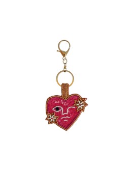 ALL THE LUCK IN THE WORLD - Sleutelhanger met Kraaltjes - Hart