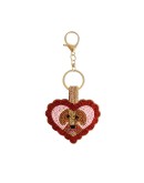 ALL THE LUCK IN THE WORLD - Sleutelhanger met Kraaltjes - Hart met Hond