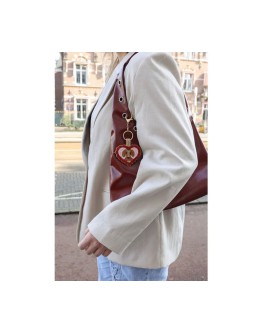 ALL THE LUCK IN THE WORLD - Sleutelhanger met Kraaltjes - Hart met Hond