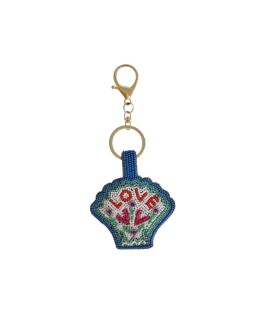 ALL THE LUCK IN THE WORLD - Sleutelhanger met Kraaltjes - Love schelp