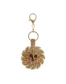 ALL THE LUCK IN THE WORLD - Sleutelhanger met Kraaltjes - Lachende Zon