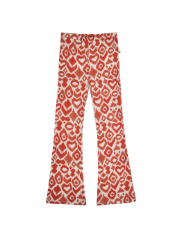 AMMEHOELA - Flared broek Liv.33 - Aztec Cherry Artic