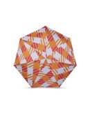 ANATOLE - Oversize Gingham Folding compact umbrella - SLOANE – Orange/pink