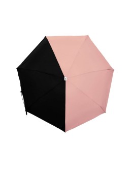 ANATOLE - Two tone Folding compact umbrella - EDITH – Coral pink & black