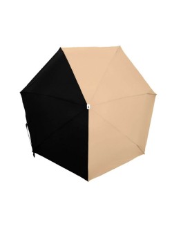 ANATOLE - Two tone Folding compact umbrella - ALICE – Beige & black
