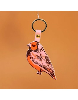 ARK COLOUR DESIGN - Sleutelhanger Finch bird - Lichtroze