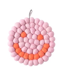 AVEVA DESIGN - Trivet Round SMILEY - Raspberry