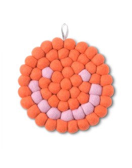 AVEVA DESIGN - Trivet Round SMILEY - Grapefruit