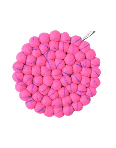 AVEVA DESIGN - Trivet Round MARBLE cerise