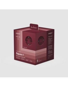 AVOLT - Square 1 Stekkerdoos Bauhaus-Archiv - Mulberry Red