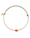 BETTY BOGAERS - Lips Rope Bracelet Neon Coral Enamel Beige Rope
