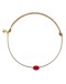 BETTY BOGAERS - Lips Rope Bracelet Red Enamel Beige Rope