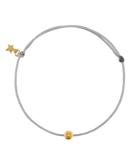 BETTY BOGAERS - Mini Smiley Rope Bracelet Blue Grey