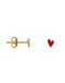BETTY BOGAERS - Mini Heart Stud Earring Red