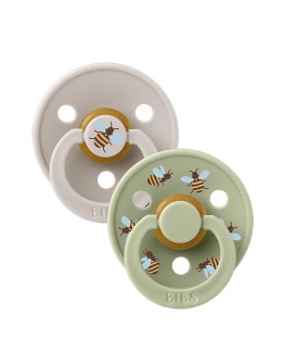 BIBS - Studio Colour 2 pack Bumblebee - Mushroom Mix - maat 1 (0-6 mnd)