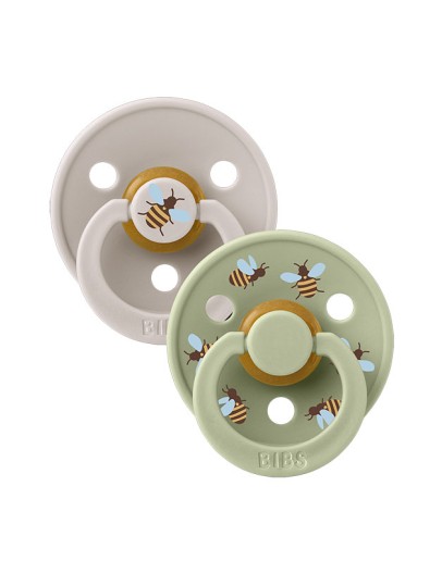 BIBS - Studio Colour 2 pack Bumblebee - Mushroom Mix - maat 1 (0-6 mnd)