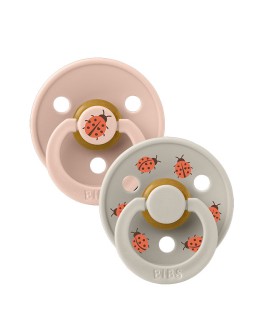 BIBS - Studio Colour 2 pack Ladybug - Blush Mix - maat 1 (0-6 mnd)