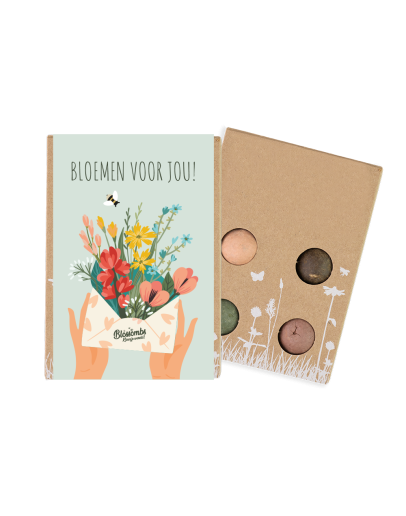 BLOSSOMBS - Giftbox mini - Bloemen voor jou (incl 4 Blossombs)