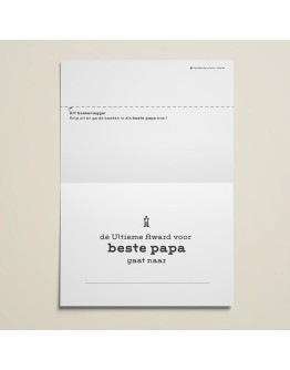 KAART - De Ultieme Award voor de beste papa