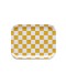 BLU KAT - Dienblad rechthoekig Checker Mustard