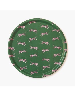 BLU KAT - Dienblad rond Luipaard groen - 38 cm