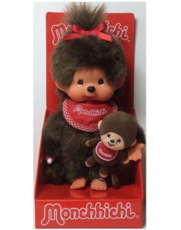MONCHHICHI - Monchhichi Meisje + Mini Monchhichi - 20 cm