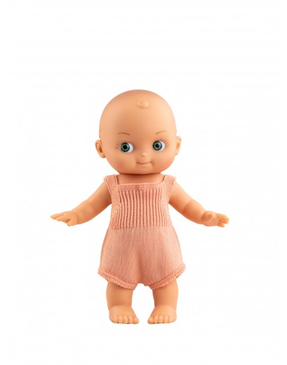 PAOLA REINA - Pop Mini Pancha (zalmroze romper/groene ogen) 28cm