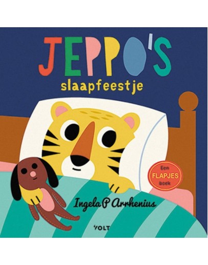 Kartonboek met flapjes - Jeppo's slaapfeestje - 2 jr+