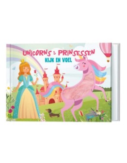 Kartonboek - Kijk en voel - Unicorns & prinsessen