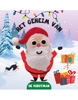 Kartonboek - Vingerpopboekje Kerst - De Kerstman 