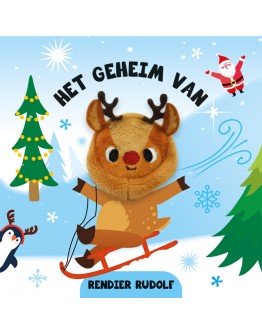 Kartonboek - Vingerpopboekje Kerst - Rendier Rudolf 18 mnd+