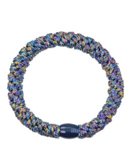 BonDep - Knekki haarelastiek Electric Blue multiglitter