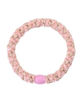 BonDep - Knekki haarelastiek Velvet Stripe Dusty Light Pink