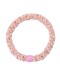 BonDep - Knekki haarelastiek Velvet Stripe Dusty Light Pink