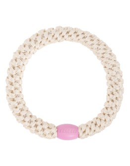 BonDep - Knekki haarelastiek Ivory pink bead