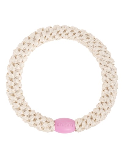 BonDep - Knekki haarelastiek Ivory pink bead