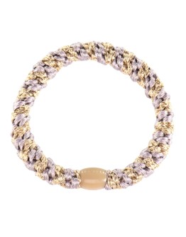 BonDep - Knekki haarelastiek Dusty Lavender-beige glitter