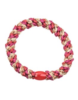 BonDep - Knekki haarelastiek Mix Mulberry gold glitter