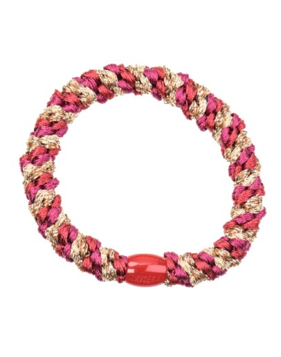 BonDep - Knekki haarelastiek Mix Mulberry gold glitter