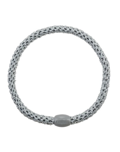 BonDep - Knekki haarelastiek Slim silver glitter