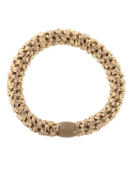 BonDep - Knekki haarelastiek Beige glitter