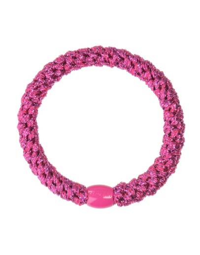 BonDep - Knekki haarelastiek Electric Pink glitter