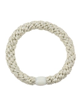 BonDep - Knekki haarelastiek Ivory glitter