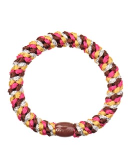 BonDep - Knekki haarelastiek Mix Pink Mustard glitter