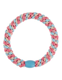 BonDep - Knekki haarelastiek Mix Turquoise coral glitter