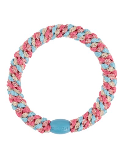 BonDep - Knekki haarelastiek Mix Turquoise coral glitter